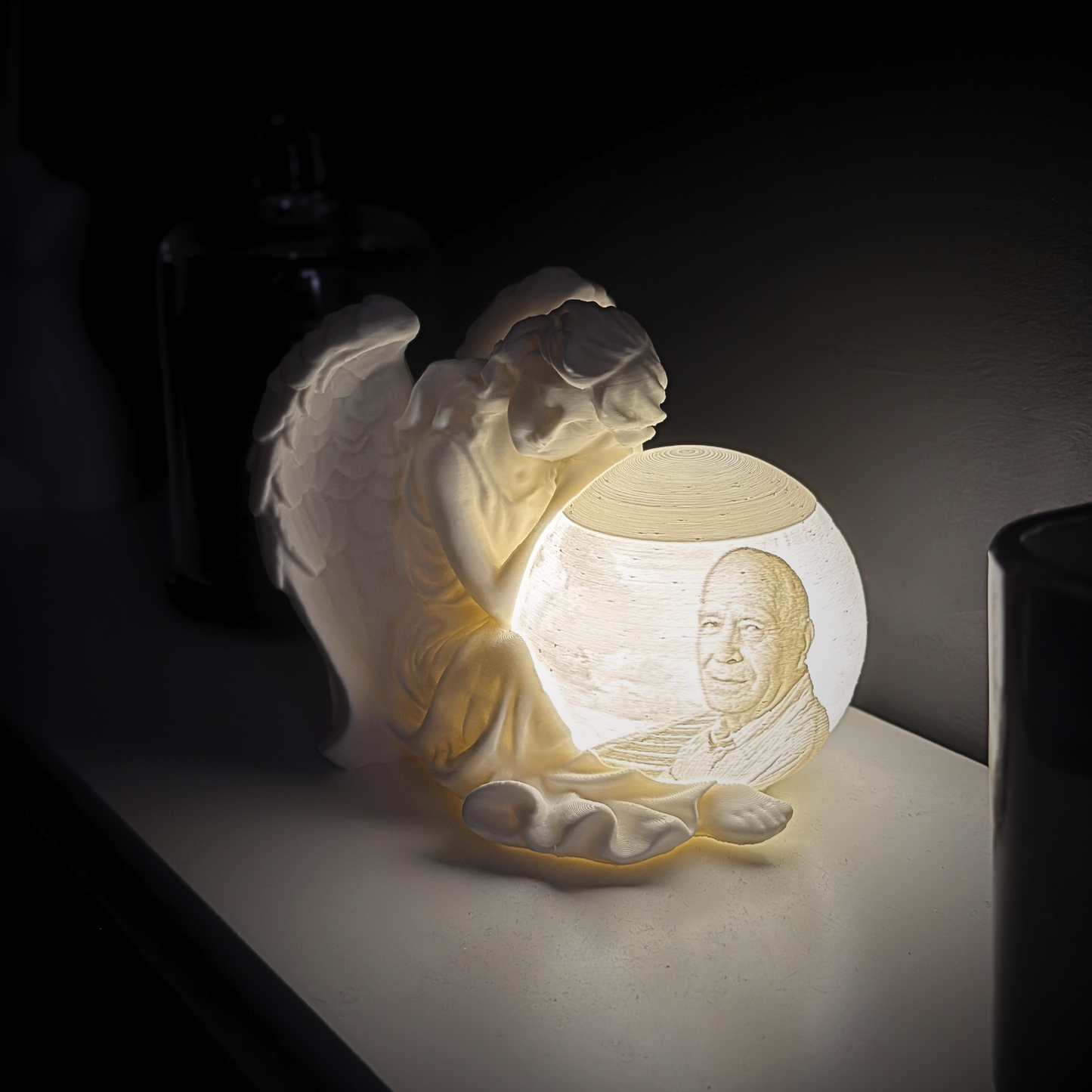 Personalised Angel Light with Photo Globe