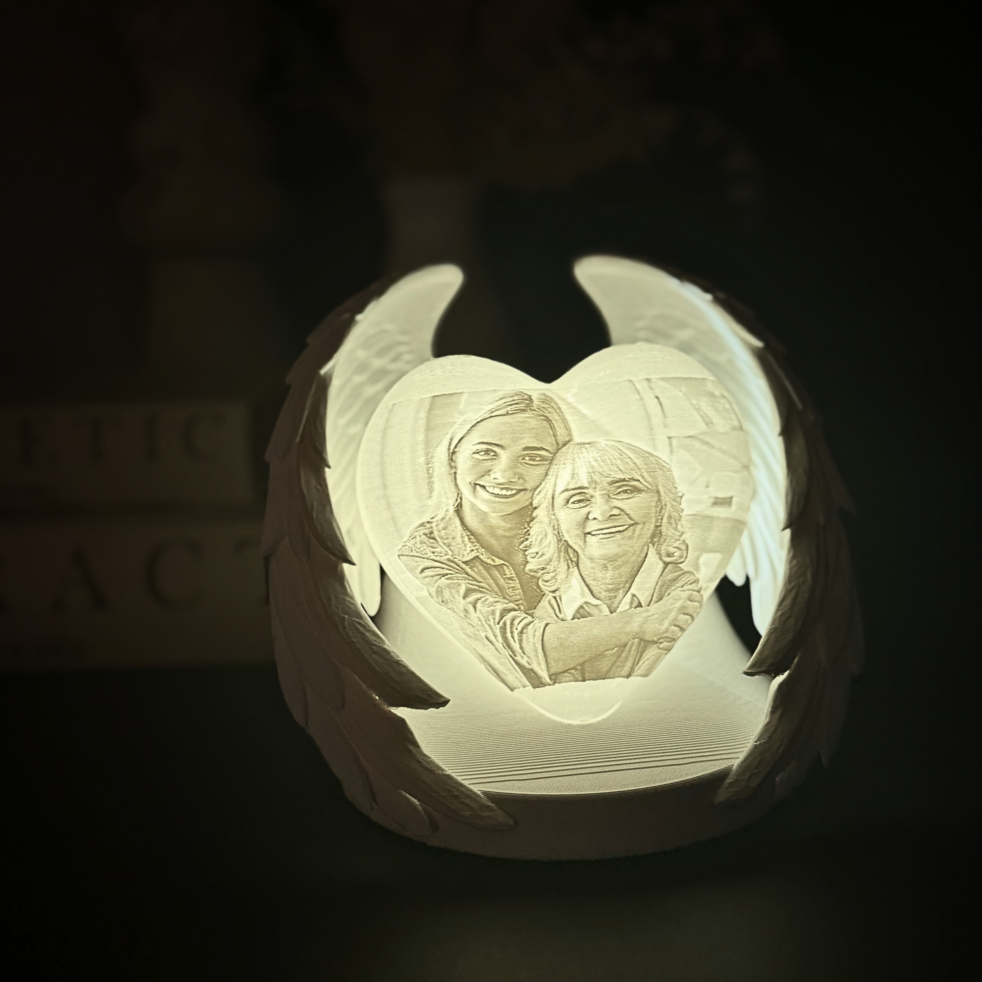 bereavement photo light from picture