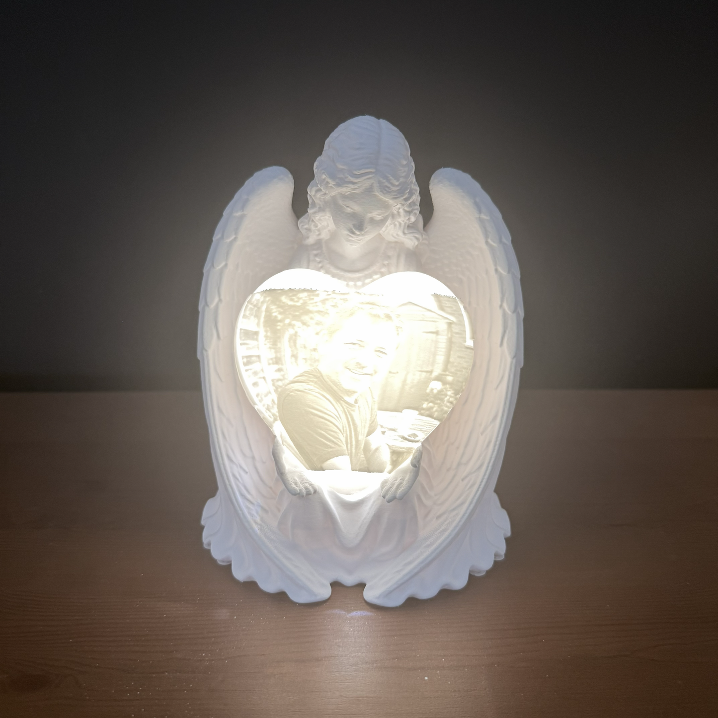 Angel Personalised Photo Lamp