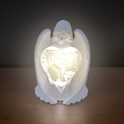 Angel Personalised Photo Lamp
