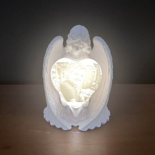 Angel Personalised Photo Lamp