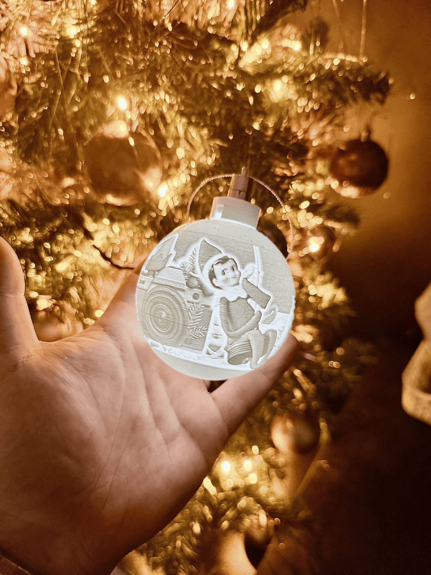 Elf Surveillance Custom Christmas Bauble