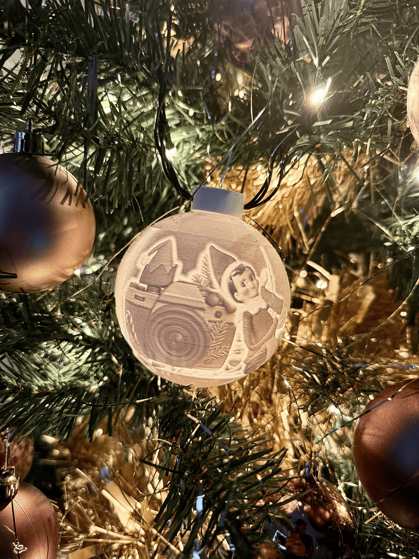 Elf Surveillance Custom Christmas Bauble