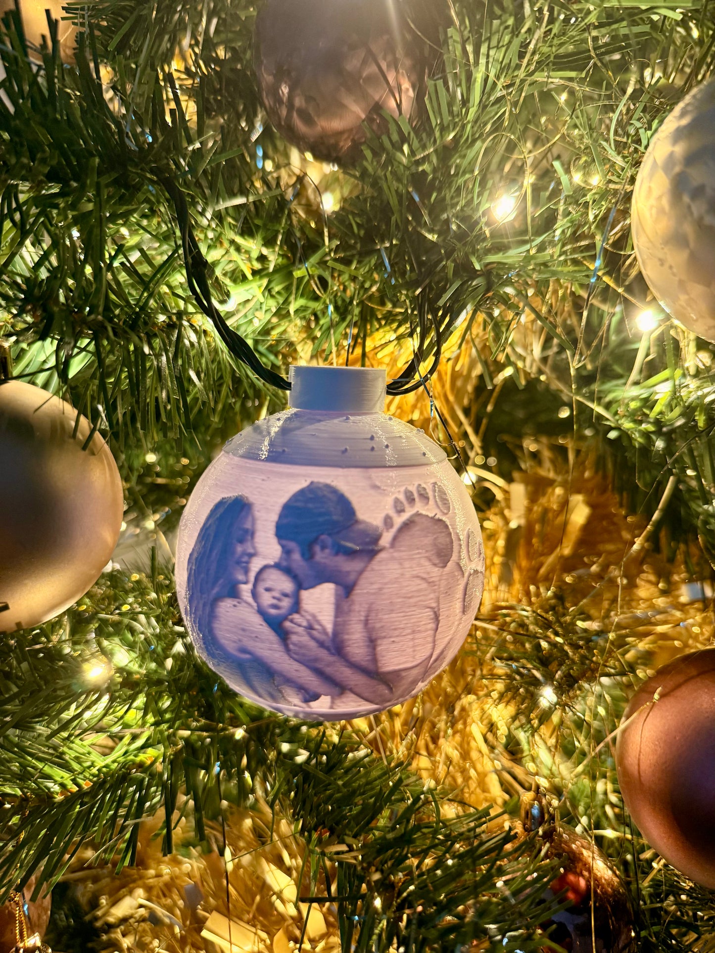 The Year We Became Parents Custom Christmas Bauble