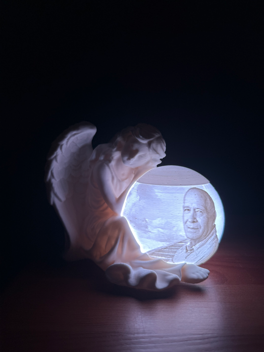 Personalised Angel Light with Photo Globe