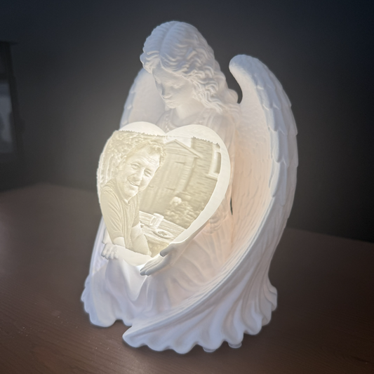 Angel Personalised Photo Lamp