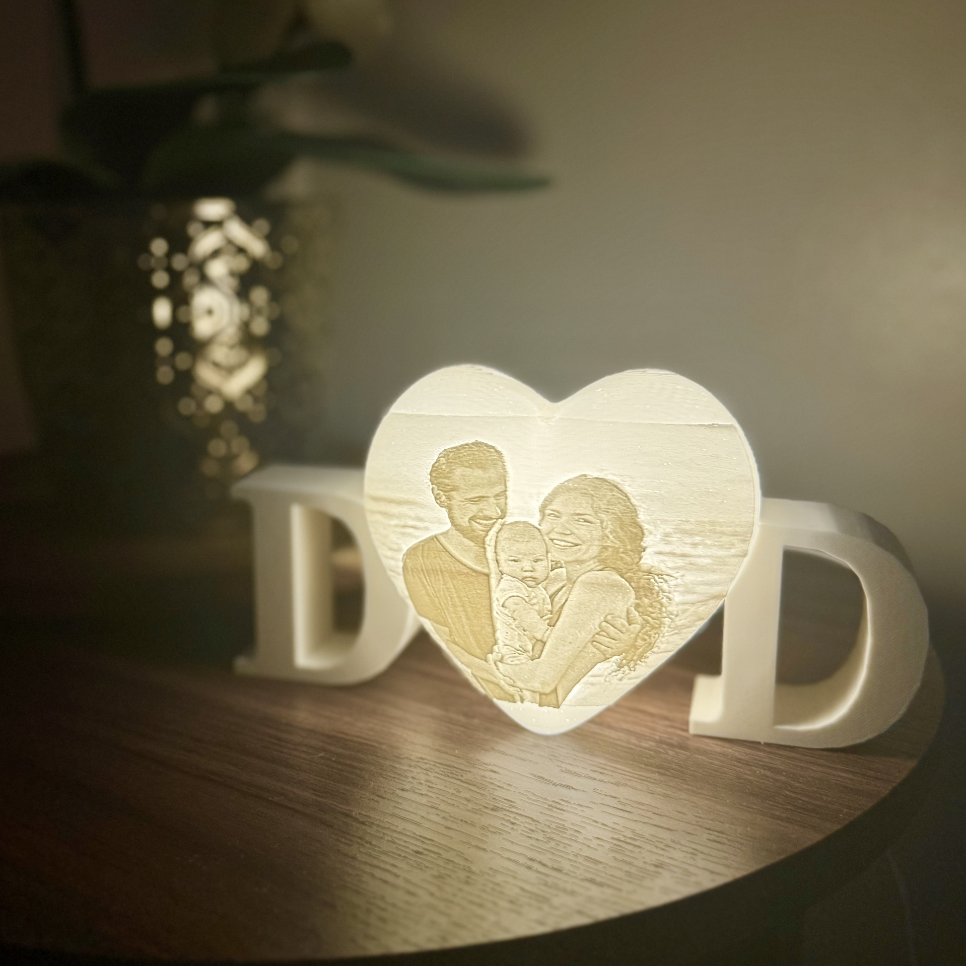 personalised dad photo light gift UK