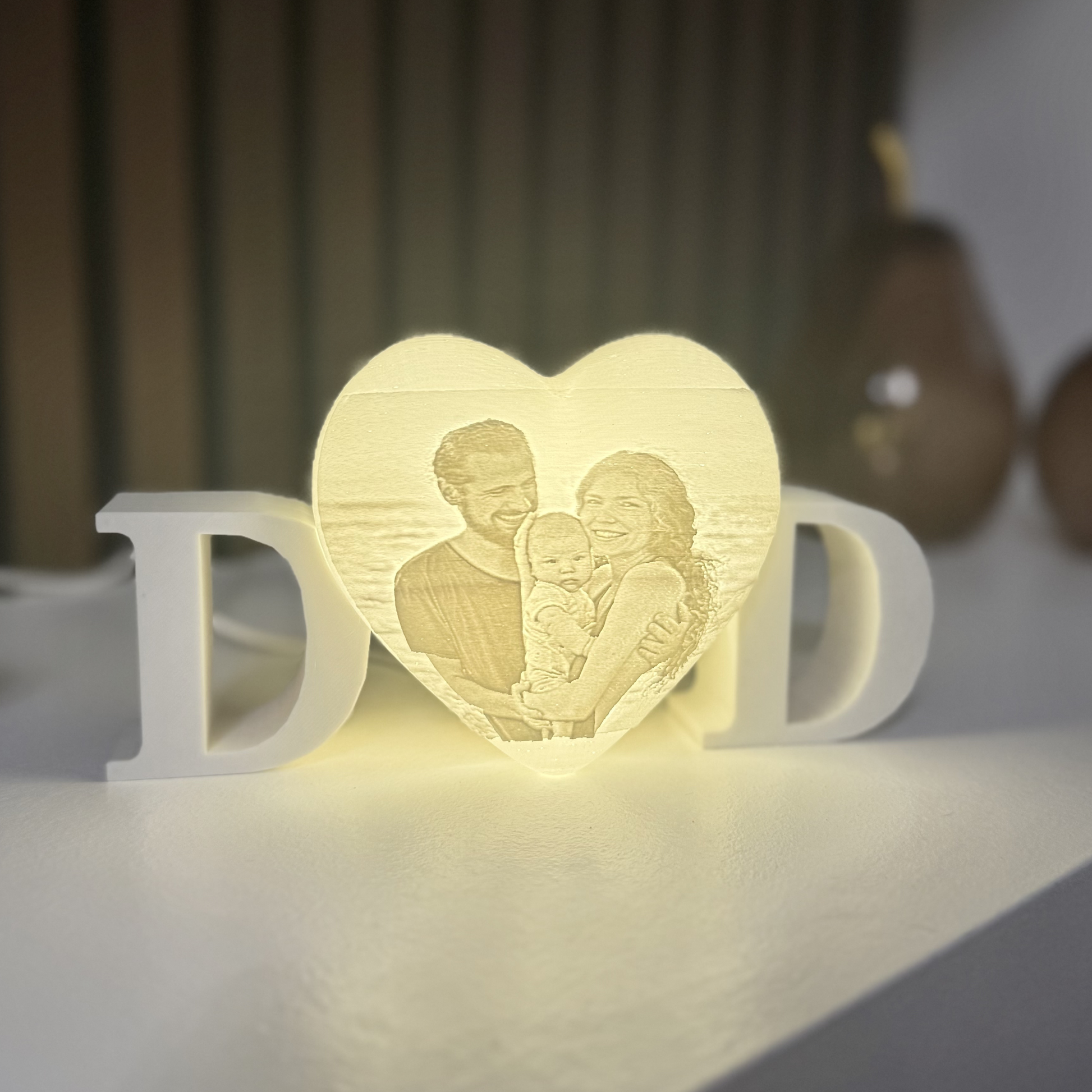 personalised gift for dad photo light UK