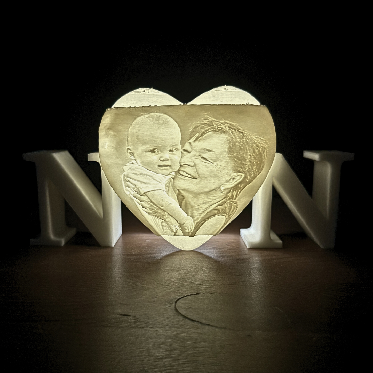 personalised gift for nan photo light UK