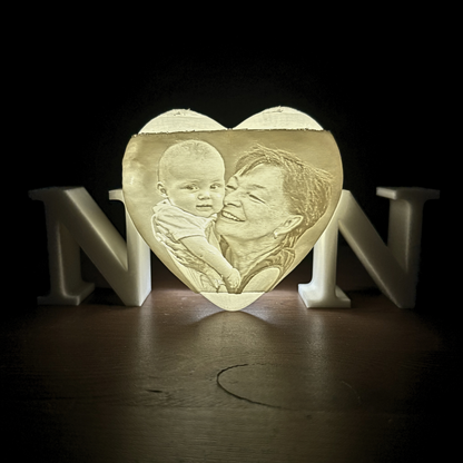 personalised gift for nan photo light UK