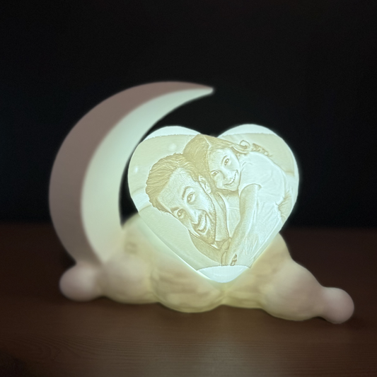 custom bedside moon photo light for children