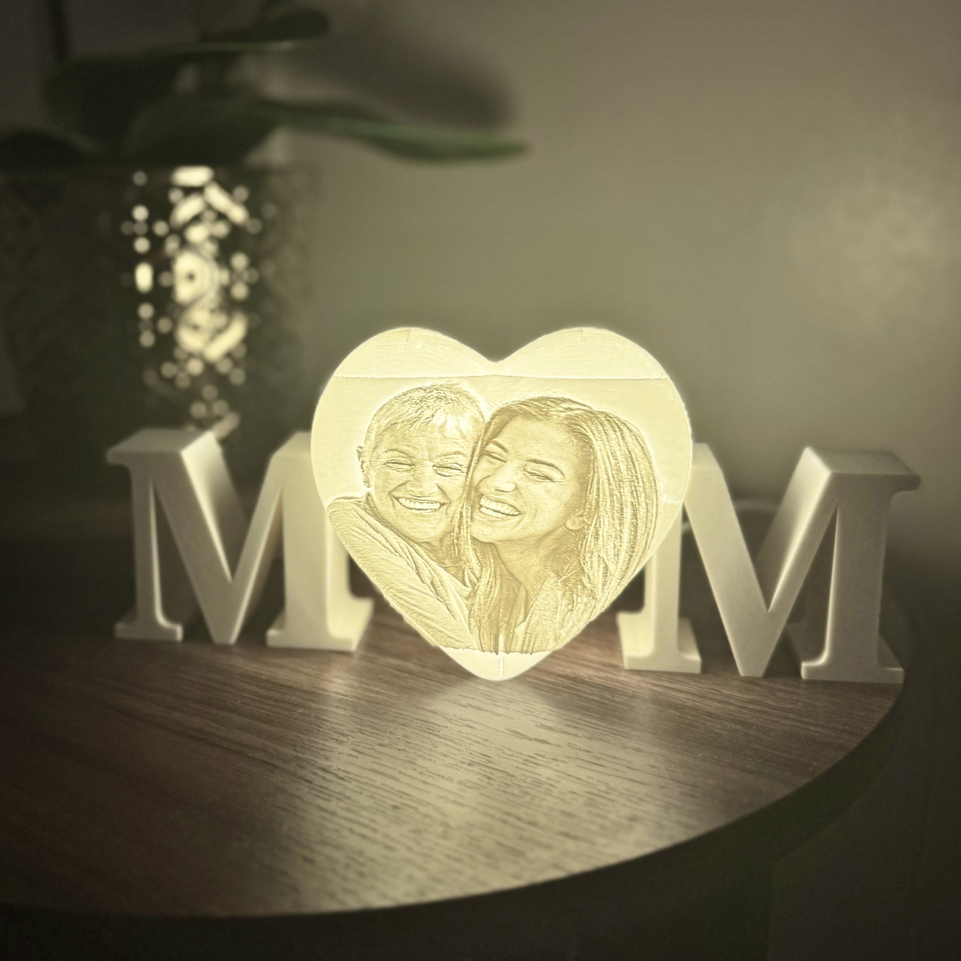 personalised mam photo light gift UK