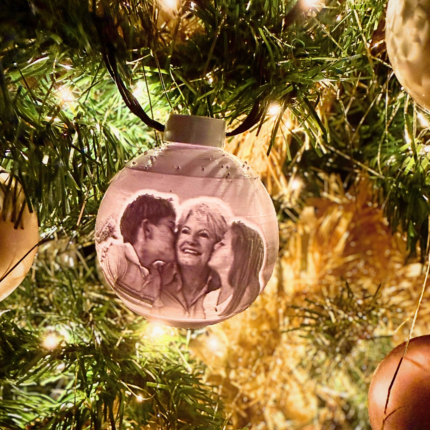 memorial photo bauble with picture