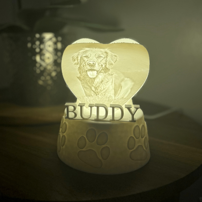 personalised pet memorial collar holder light UK