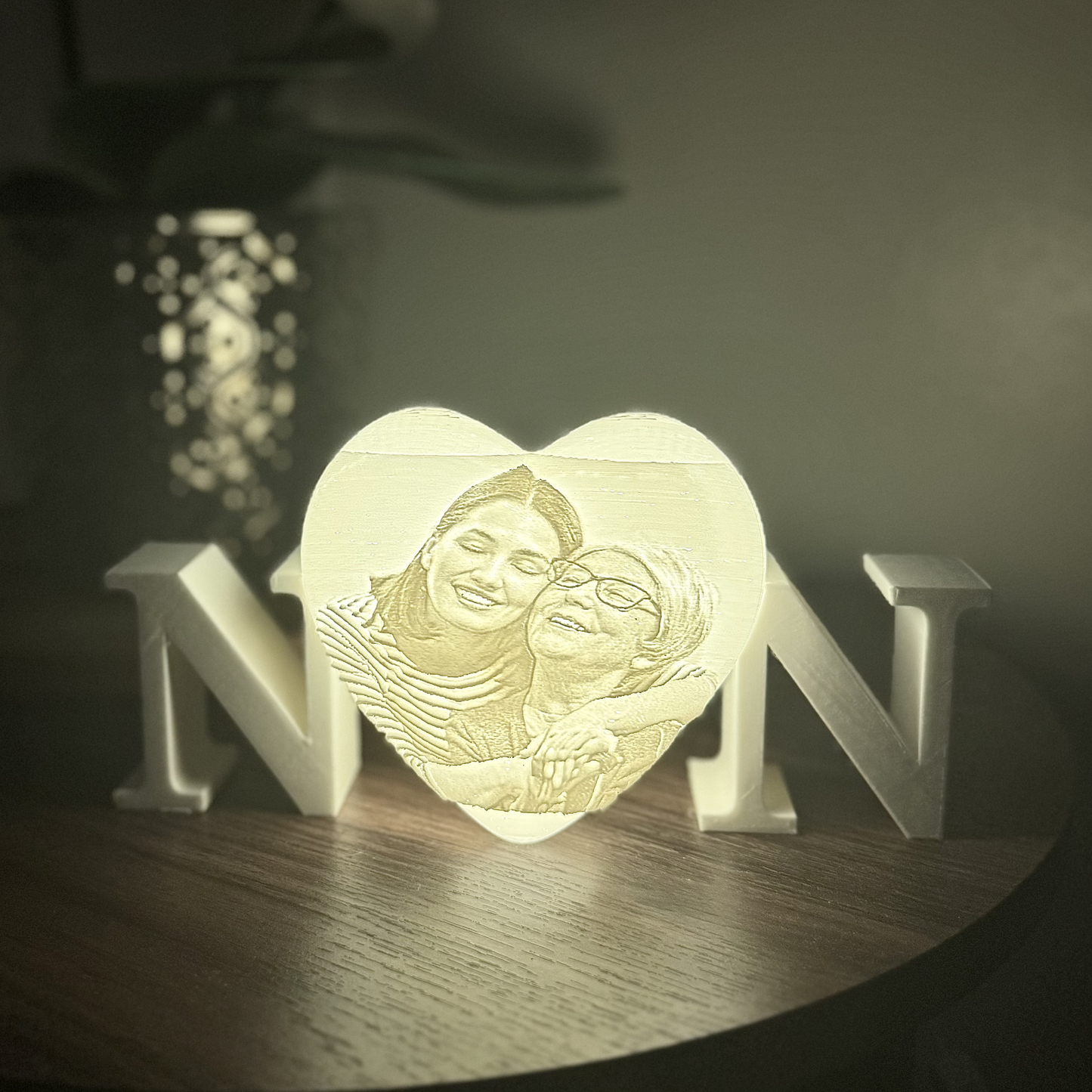 personalised nan photo light gift UK
