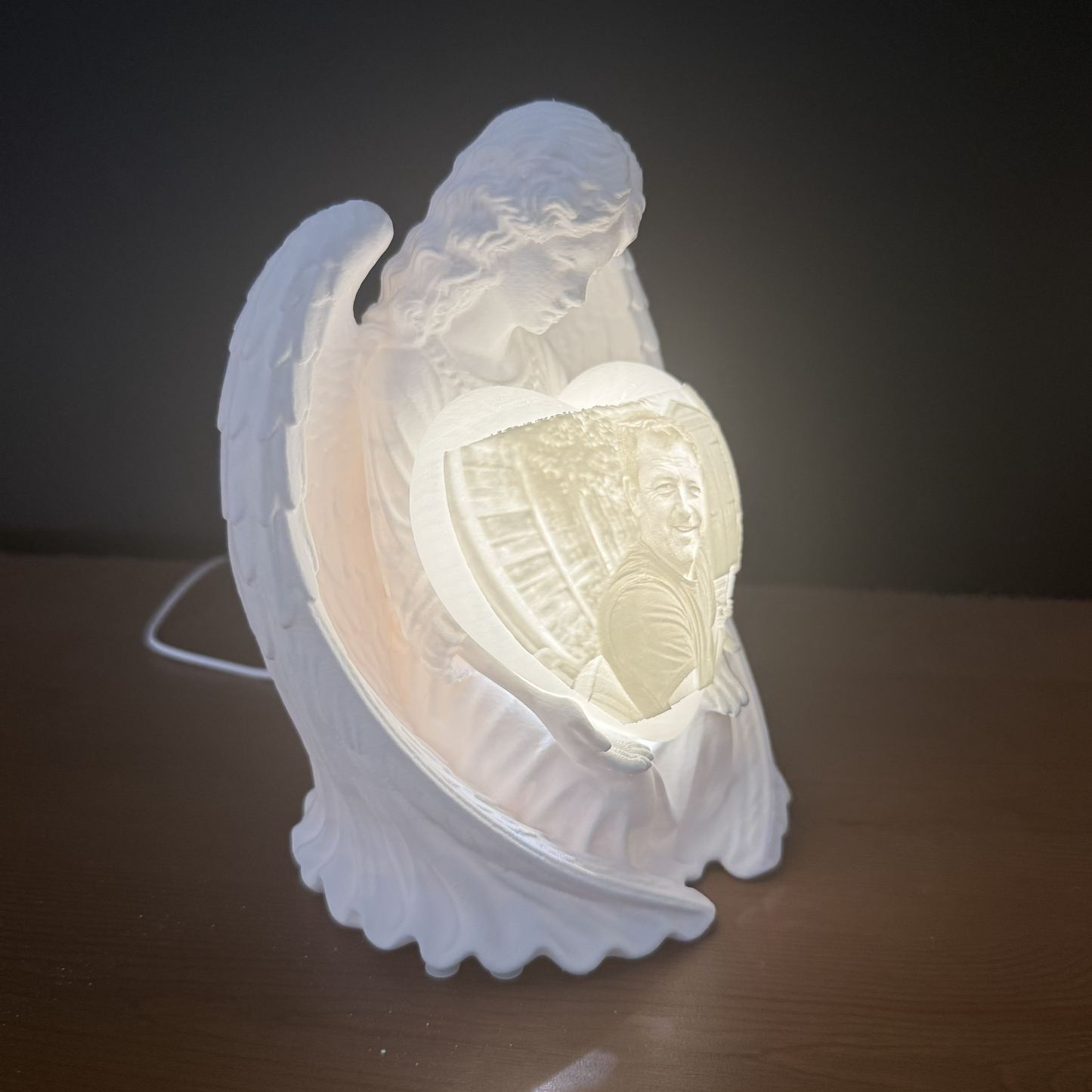 Angel Personalised Photo Lamp