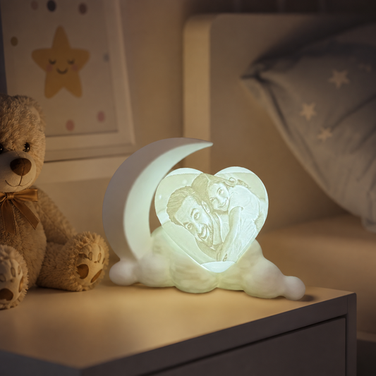 Personalised Moon Photo Night Light • 2 for £27